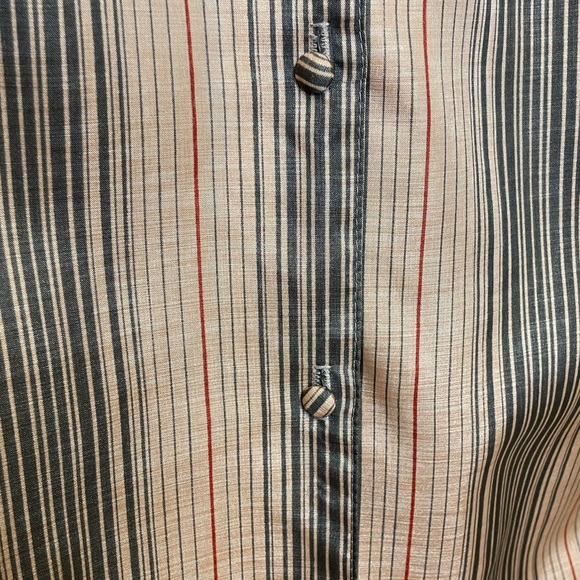 Vintage JONATHAN MARTIN Silk Striped Button-Down Shirt - Picture 4 of 12